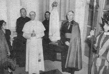 Pope Pius XII Blesses the Pilgrim Virgin Statue